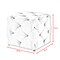 Genevieve Linen/Velvet Tufted Upholstered Cube Storage Ottoman, 1 Piece
